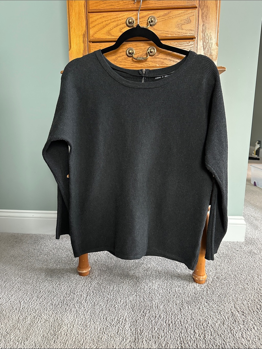 Charcoal Gray Knit Sweater